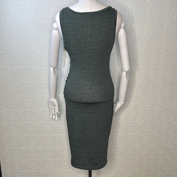 Leith | Green Keith Ruched Body-Con Tank Dress - Picture 6 of 15